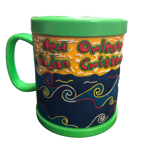 New Orleans Cajun Critter Kids 3D Rubber/Plastic Mugs, Crocs & Crawfish Themed - Picture 5 of 8